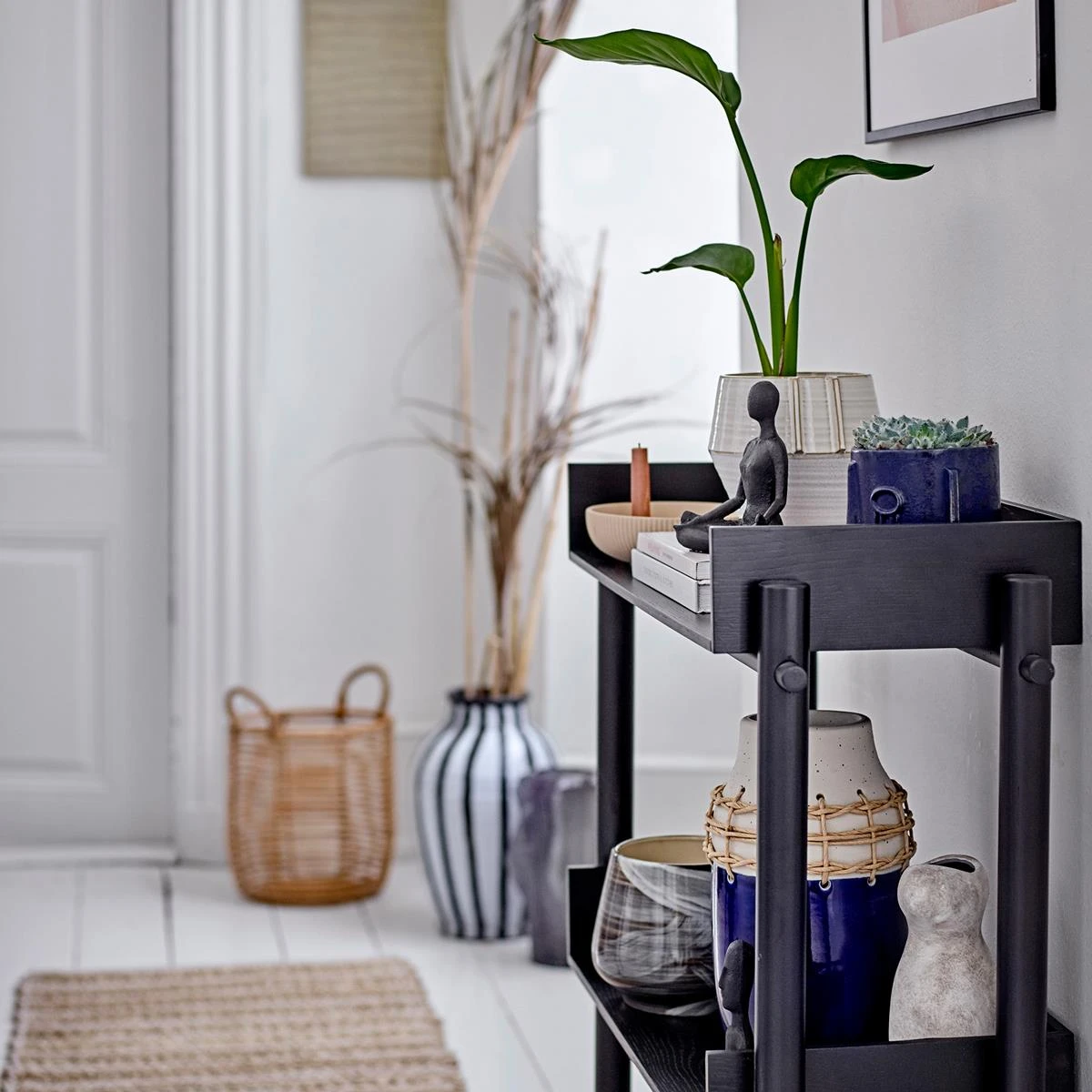 Bloomingville Ceejay Bloempot - Blauw Steen 4 Bloomingville Ceejay Bloempot - Blauw Steen - Afbeelding 2