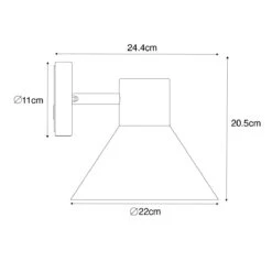 QAZQA Industriële Buitenwandlamp Roestbruin Kegel IP44 - Natas -Tuinwinkel 10040614