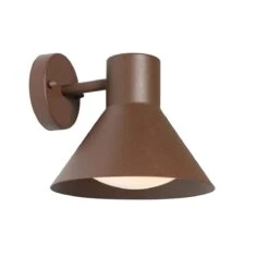 QAZQA Industriële Buitenwandlamp Roestbruin Kegel IP44 - Natas -Tuinwinkel 10040622