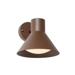 QAZQA Industriële Buitenwandlamp Roestbruin Kegel IP44 - Natas -Tuinwinkel 10040625