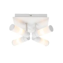 QAZQA Moderne Badkamer Plafondlamp Wit 4-lichts IP44 - Bath -Tuinwinkel 10144676