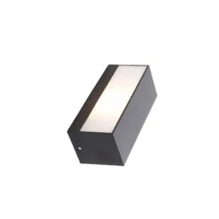 QAZQA Moderne Wandlamp Zwart IP44 - Houks -Tuinwinkel 10148928