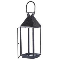 Beliani - BALI - Lantaarn - Zwart - RVS -Tuinwinkel 10168114