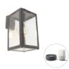QAZQA Smart Buiten Wandlamp Grijs Incl. Wifi G95- Sutton Down -Tuinwinkel 10188111
