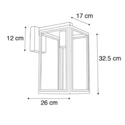 QAZQA Smart Buiten Wandlamp Grijs Incl. Wifi G95- Sutton Down -Tuinwinkel 10188127