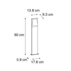 QAZQA Industriële Staande Buitenlamp Zwart IP44 - Femke -Tuinwinkel 10494702