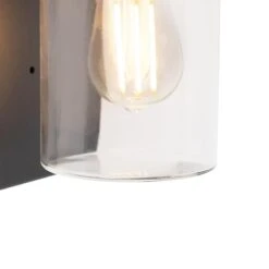 QAZQA Moderne Buitenwandlamp RVS Zwart IP44 - Jarra -Tuinwinkel 10514701