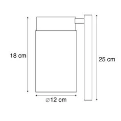 QAZQA Moderne Buitenwandlamp RVS Zwart IP44 - Jarra -Tuinwinkel 10514703