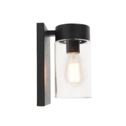 QAZQA Moderne Buitenwandlamp RVS Zwart IP44 - Jarra -Tuinwinkel 10514724