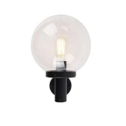 QAZQA Buiten Wandlamp Zwart Met Kunststof IP44 RVS - Sfera -Tuinwinkel 10551886