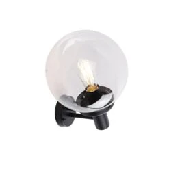 QAZQA Buiten Wandlamp Zwart Met Kunststof IP44 RVS - Sfera -Tuinwinkel 10551897