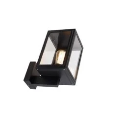 QAZQA Landelijke Wandlamp Zwart IP44 - Sutton Up -Tuinwinkel 10595867