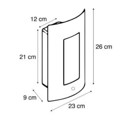 QAZQA Buitenwandlamp Staal IP44 Licht-donker Sensor - Emmerald 1 -Tuinwinkel 10614233