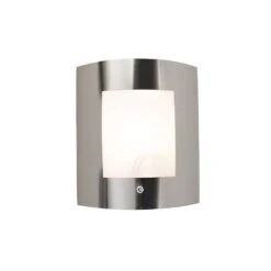 QAZQA Buitenwandlamp Staal IP44 Licht-donker Sensor - Emmerald 1 -Tuinwinkel 10614251