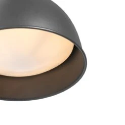 QAZQA Industriële Buitenwandlamp Donkergrijs Rond IP44 - Natas -Tuinwinkel 10634625