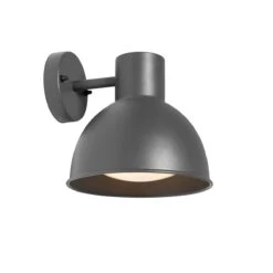QAZQA Industriële Buitenwandlamp Donkergrijs Rond IP44 - Natas -Tuinwinkel 10634635