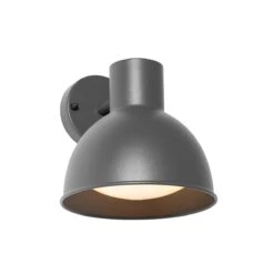 QAZQA Industriële Buitenwandlamp Donkergrijs Rond IP44 - Natas -Tuinwinkel 10634689