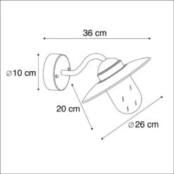 QAZQA Buitenwandlamp Zwart IP44 - Munich -Tuinwinkel 10663778