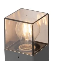 QAZQA Buiten Wandlamp Donkergrijs En Bewegingsmelder IP44 - Denmark -Tuinwinkel 10717776