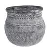 Clayre & Eef Bloempot Ø 32x29 Cm Grijs Steen Rond Woondecoratie -Tuinwinkel 10721798
