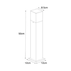 QAZQA Moderne Staande Buitenlamp Grijs 50 Cm IP44 - Denmark -Tuinwinkel 10787238
