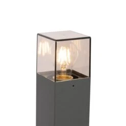 QAZQA Moderne Staande Buitenlamp 50 Cm Donkergrijs IP44 - Denmark -Tuinwinkel 10787304