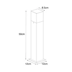 QAZQA Moderne Staande Buitenlamp 50 Cm Donkergrijs IP44 - Denmark -Tuinwinkel 10787310