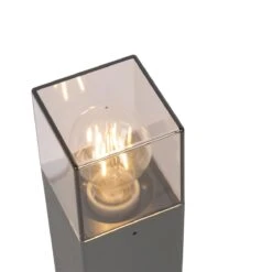 QAZQA Moderne Staande Buitenlamp 50 Cm Donkergrijs IP44 - Denmark -Tuinwinkel 10787314