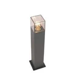 QAZQA Moderne Staande Buitenlamp 50 Cm Donkergrijs IP44 - Denmark -Tuinwinkel 10787322