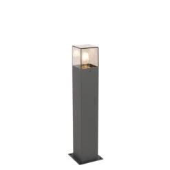 QAZQA Moderne Staande Buitenlamp 50 Cm Donkergrijs IP44 - Denmark -Tuinwinkel 10787323