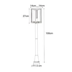 QAZQA Vintage Staande Buitenlamp Antiek Goud 100 Cm IP44 - Charlois -Tuinwinkel 10899361