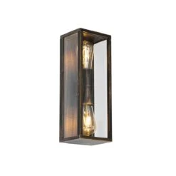 QAZQA Vintage Wandlamp Antiek Goud 38 Cm 2-lichts IP44 - Charlois