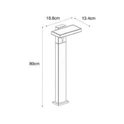 QAZQA Buiten Paaltje Donkergrijs 80 Cm Incl. LED En Dimlicht Op Solar -Tuinwinkel 10913063
