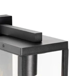 QAZQA Buiten Wandlantaarn Zwart Met Bewegingssensor IP44 - Charlois -Tuinwinkel 11174972