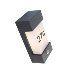 QAZQA Buiten Wandlamp Donkergrijs IP44 Bewegingssensor - Tide -Tuinwinkel 11250211