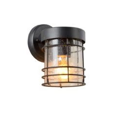 KEPPEL Wandlicht IP23 E27 H19cm Zwart