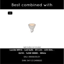 Lucide ZARO - Wandspot Buiten - 2xGU10 - IP44 - Wi -Tuinwinkel 11274107