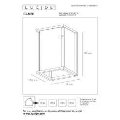 Lucide CLAIRE Wandlamp - Antraciet 20 Lucide CLAIRE Wandlamp - Antraciet -Tuinwinkel 11274983