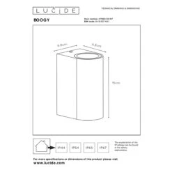 Lucide BOOGY Wandspot - Roest Bruin -Tuinwinkel 11390072