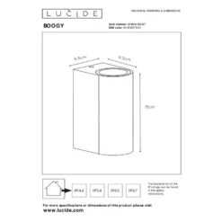 Lucide BOOGY Wandspot - Roest Bruin -Tuinwinkel 11390074