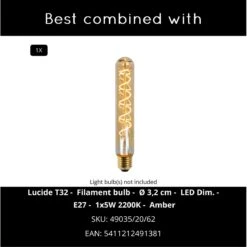 Lucide LAURENS Plafonni√®re - Zwart -Tuinwinkel 11393858