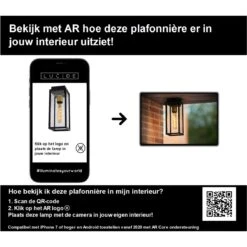 Lucide LAURENS Plafonni√®re - Zwart -Tuinwinkel 11393865