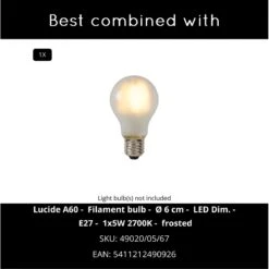 Lucide KIBO Wandlamp - Mat Chroom -Tuinwinkel 11394019