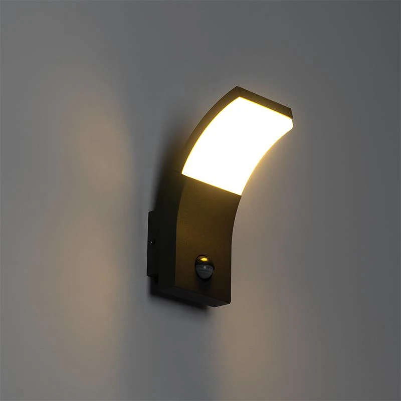 QAZQA Buitenwandlamp Antraciet Incl. LED IP54 Met Bewegingssensor - 13 QAZQA Buitenwandlamp Antraciet Incl. LED IP54 Met Bewegingssensor - - Afbeelding 11