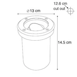 QAZQA Set Van 6 Smart Buiten Grondspot Verstelbaar Incl. Wifi GU10 - -Tuinwinkel 11764371