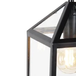 QAZQA Smart Buiten Hanglamp Zwart IP23 Incl. Wifi G95 - Amsterdam -Tuinwinkel 11765863