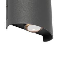 QAZQA Buiten Wandlamp Donkergrijs Incl. LED 2-lichts IP54 - Silly 18 QAZQA Buiten Wandlamp Donkergrijs Incl. LED 2-lichts IP54 - Silly -Tuinwinkel 11769683