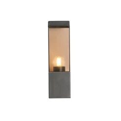 QAZQA Moderne Buiten Wandlamp Donkergrijs Met Smoke - Malios -Tuinwinkel 11790223
