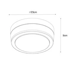QAZQA Klassieke Buiten Plafondlamp Staal 23 Cm IP44 - Flavi -Tuinwinkel 11790229