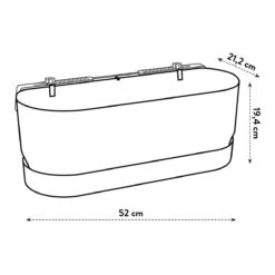 Elho Greenville Easy Balcony - Groen 17 Elho Greenville Easy Balcony - Groen -Tuinwinkel 9432484